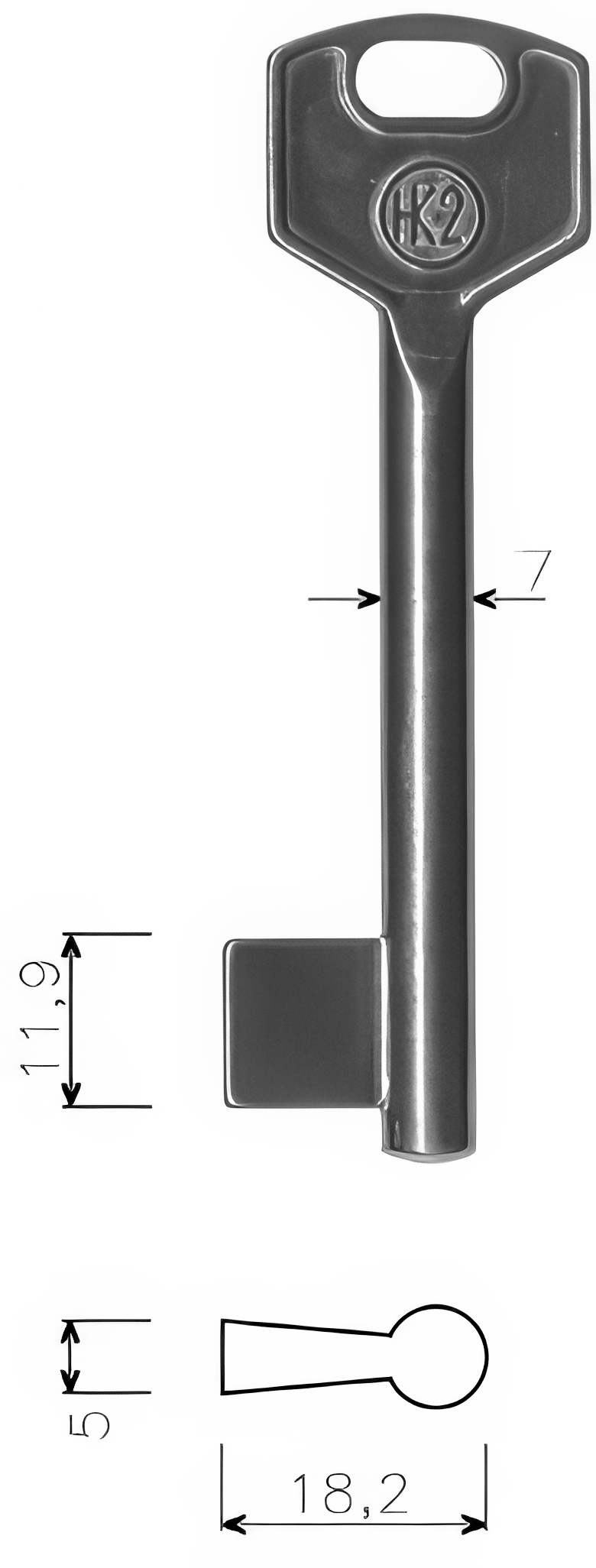 Zámečnický produkt Klíče dozické celé HK 2