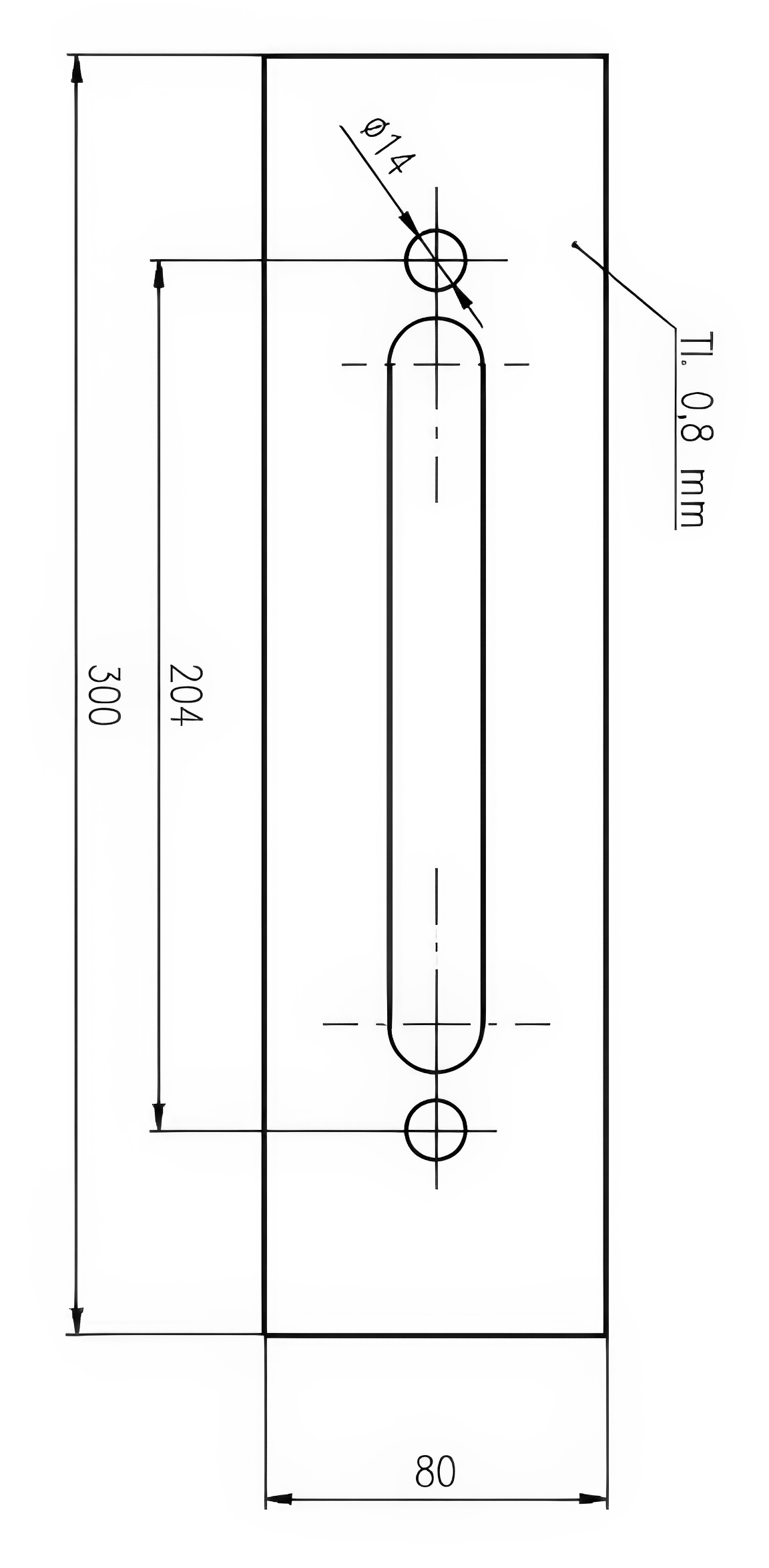 krycí plech pod kování šířka 80mm - ROSTEX