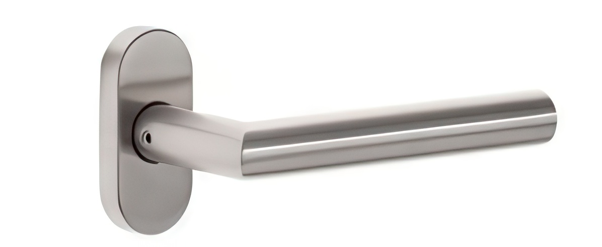 Rozetové kování klika tvar L na oválných rozetách AHW600 - ASSA ABLOY