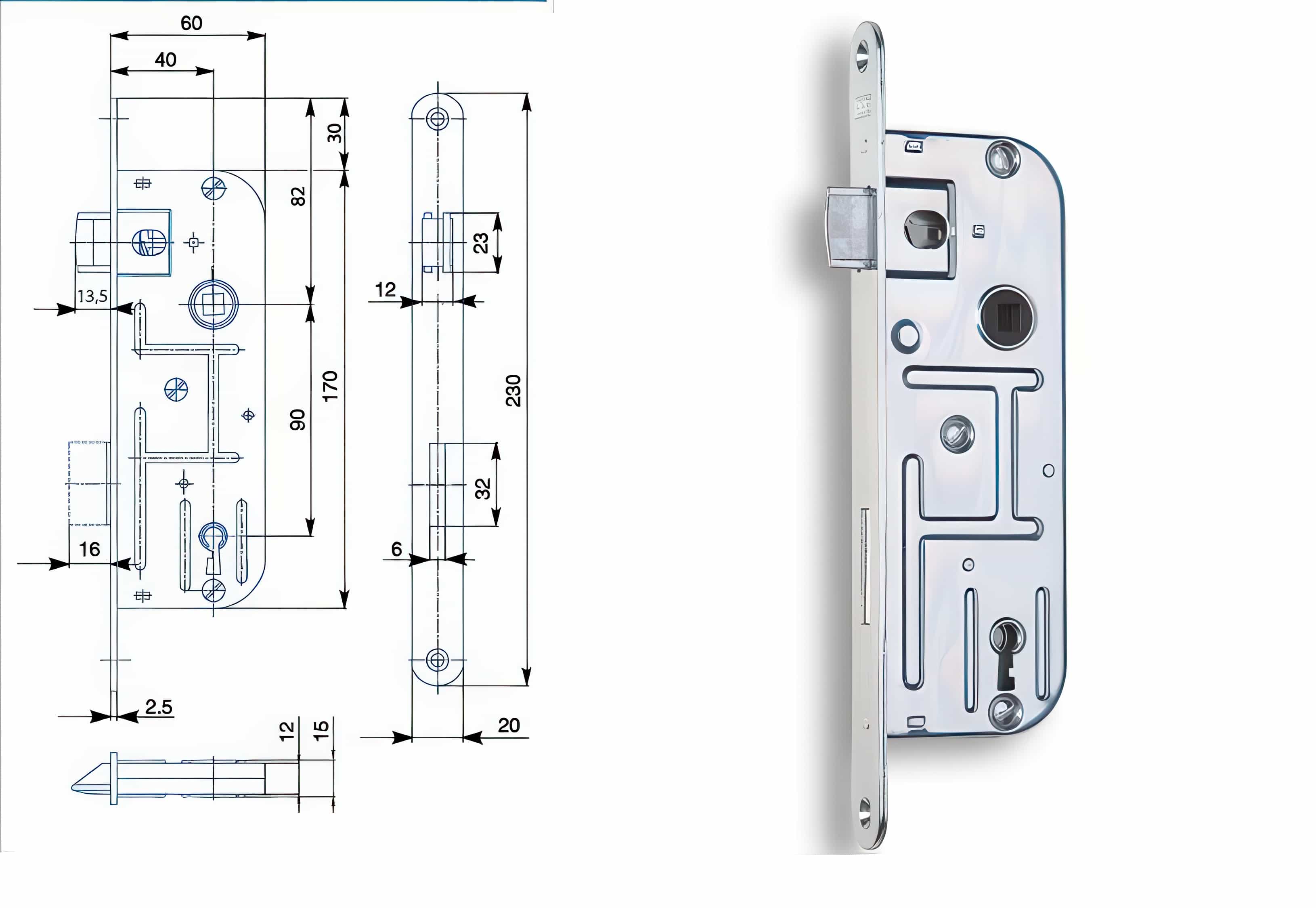 Zámečnický produkt Zámek HOBES 02-03 C