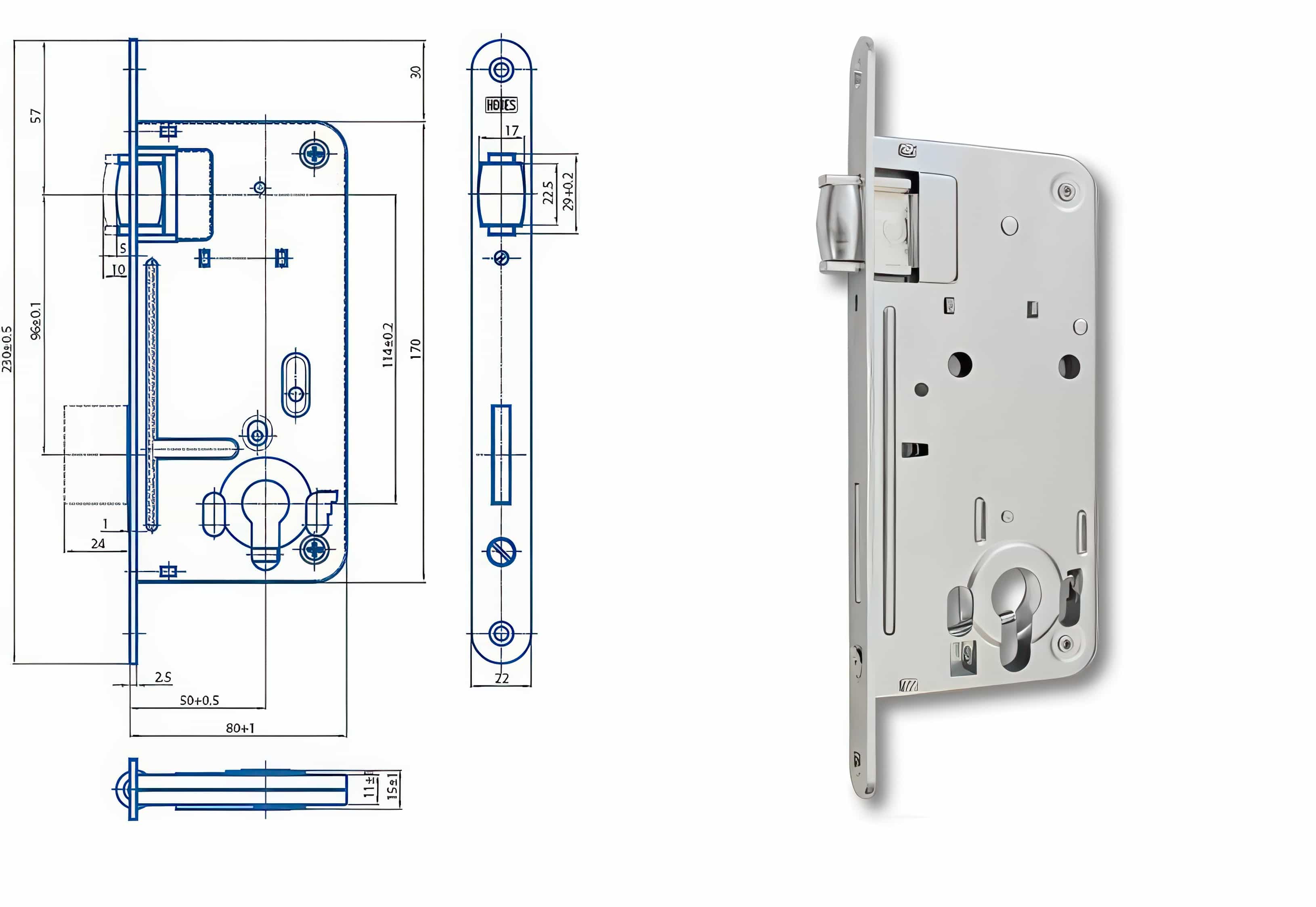 Cylindrická vložka Zámek HOBES 24028