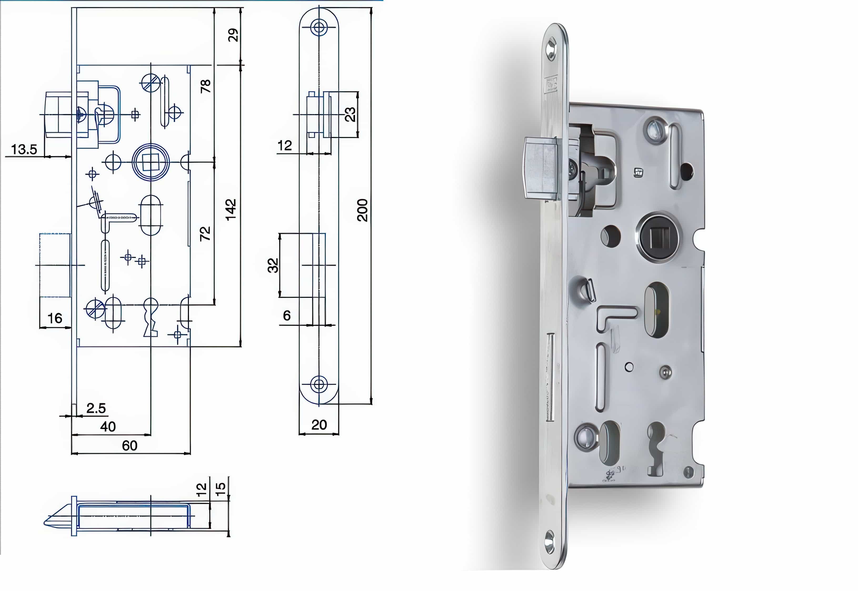Zámečnický produkt Zámek HOBES K 103 C