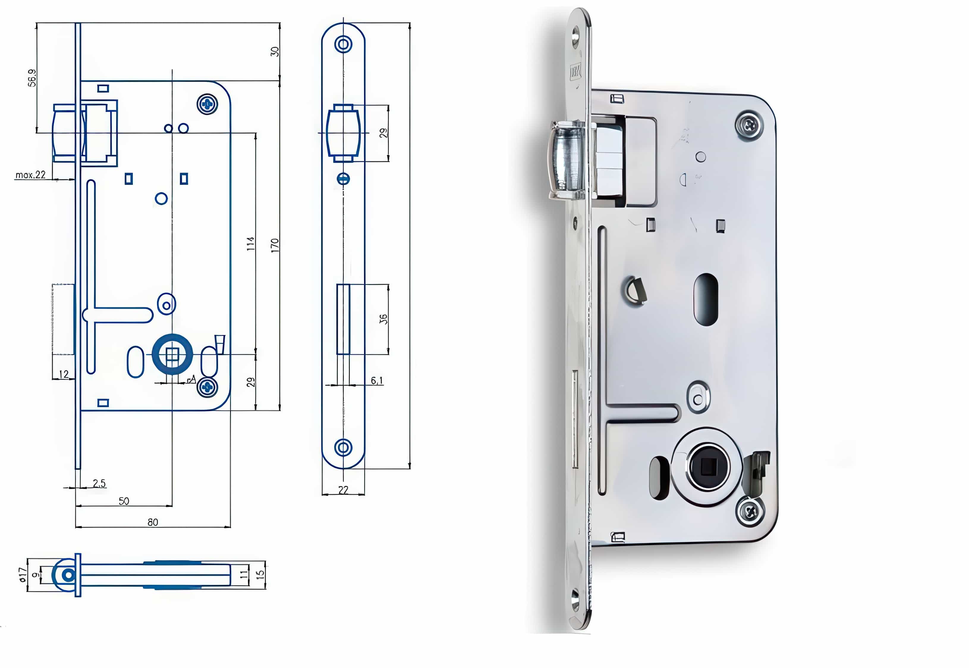 Zadlabací zámek Zámek HOBES 545