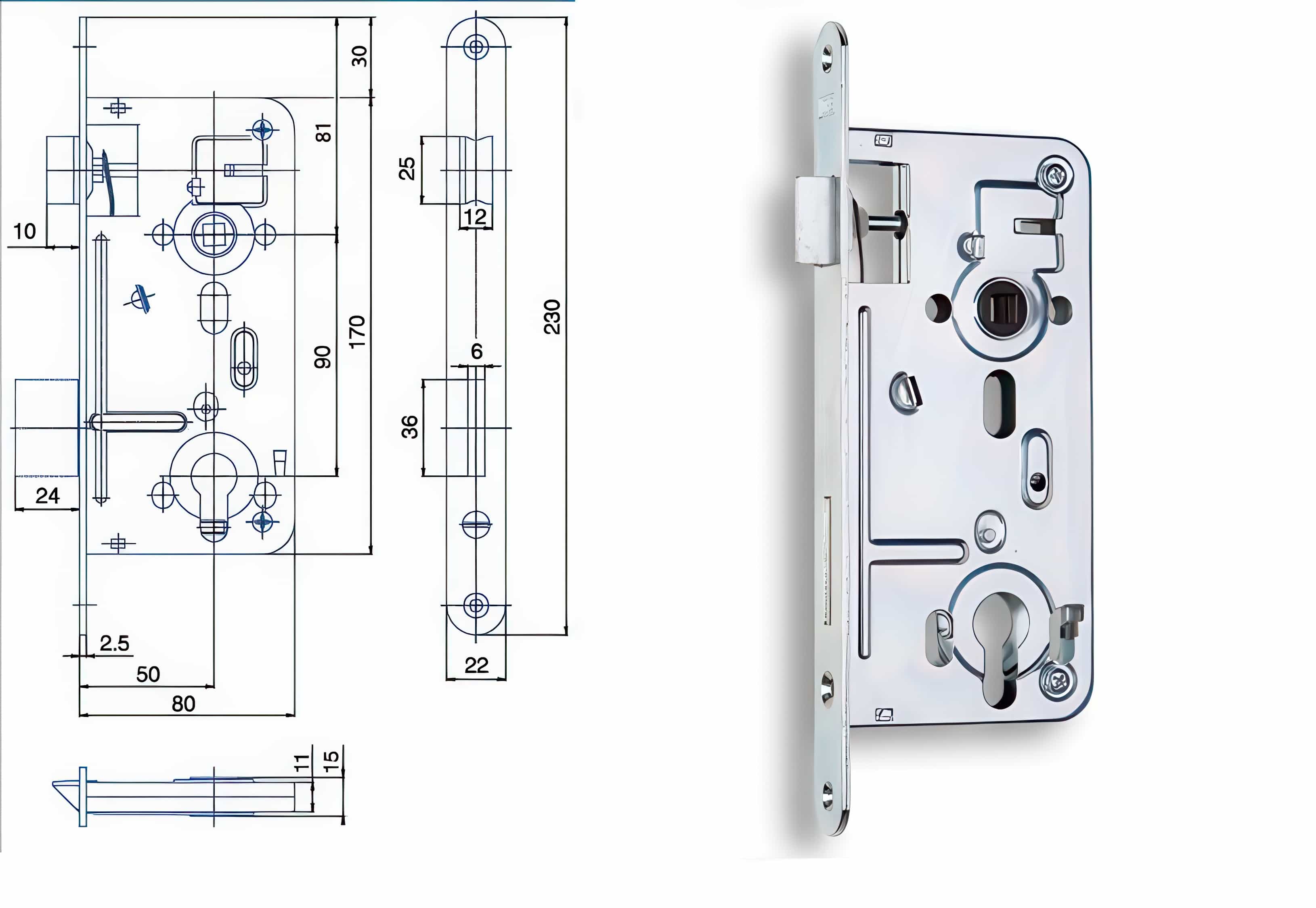 Zámečnický produkt Zámek HOBES K 102