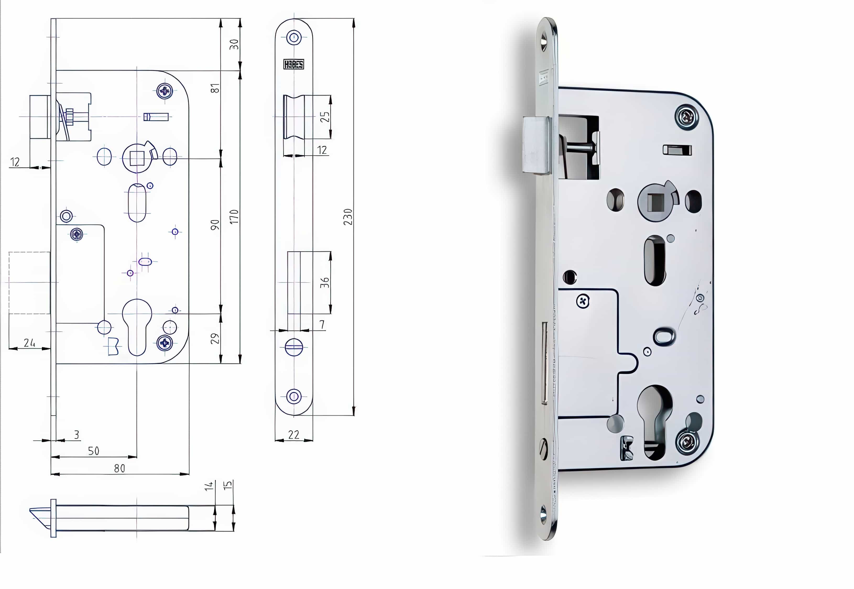 Zámečnický produkt Zámek HOBES K 113