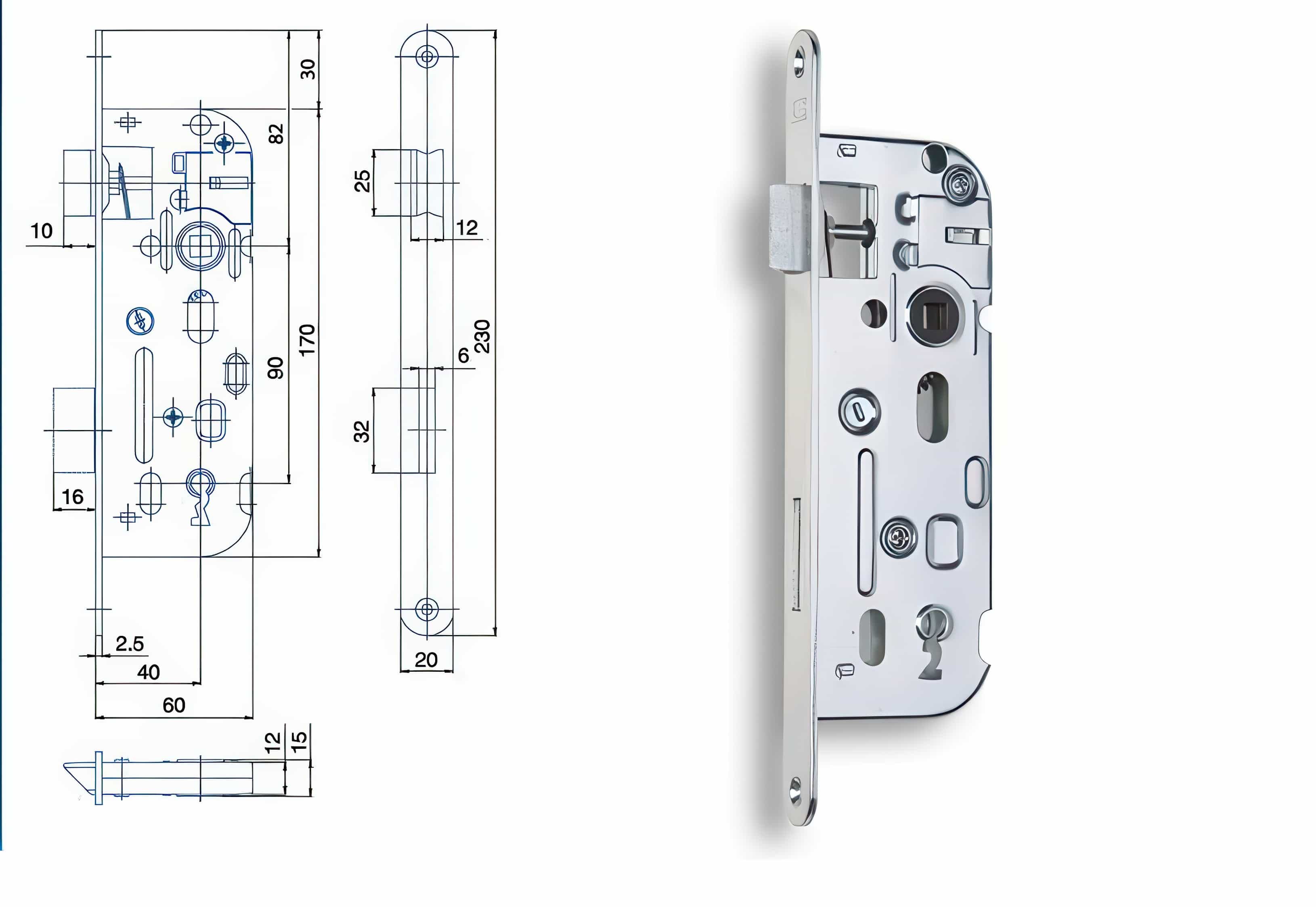 Zámečnický produkt Zámek HOBES 01-15