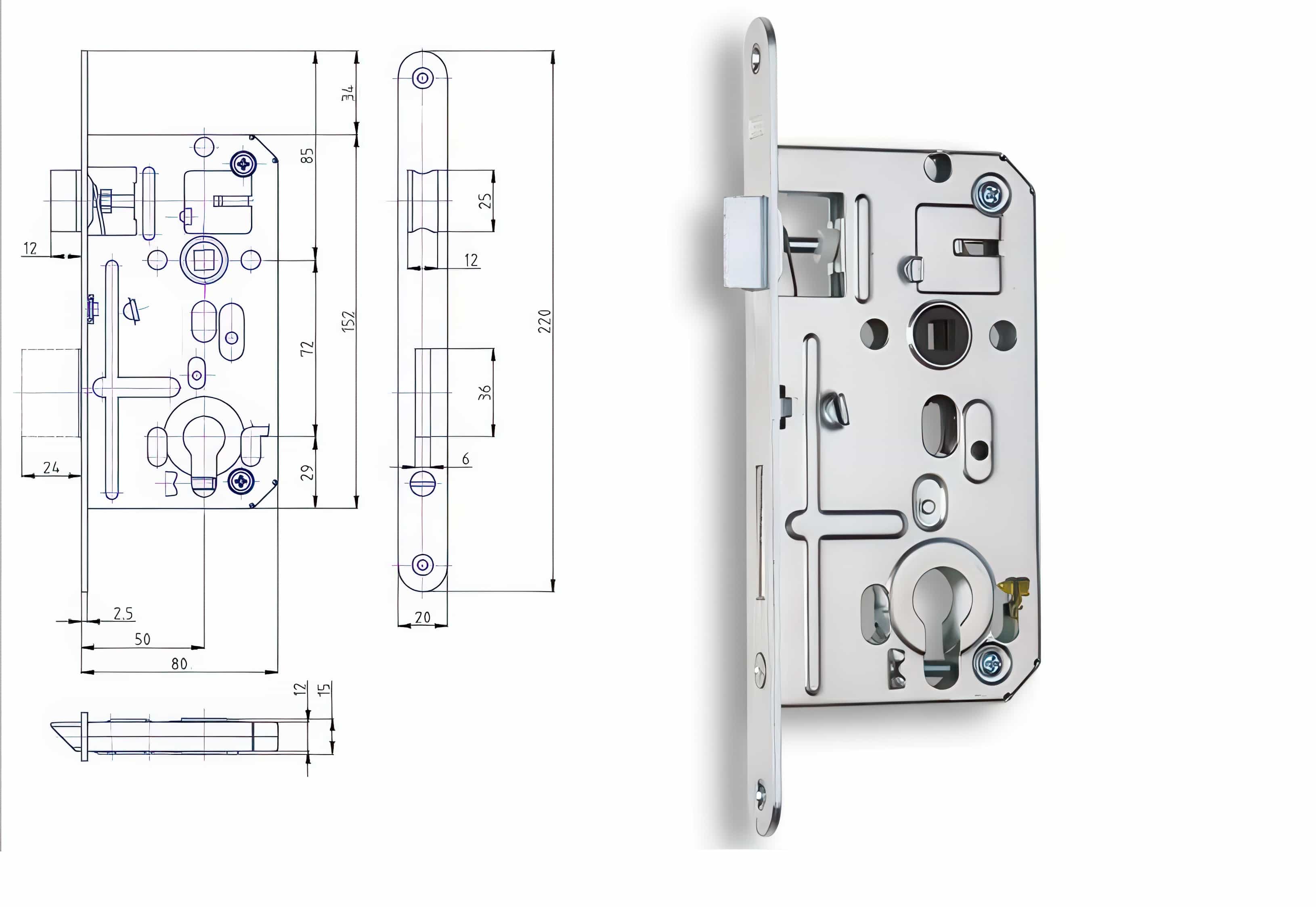 Zámečnický produkt Zámek HOBES K 133a