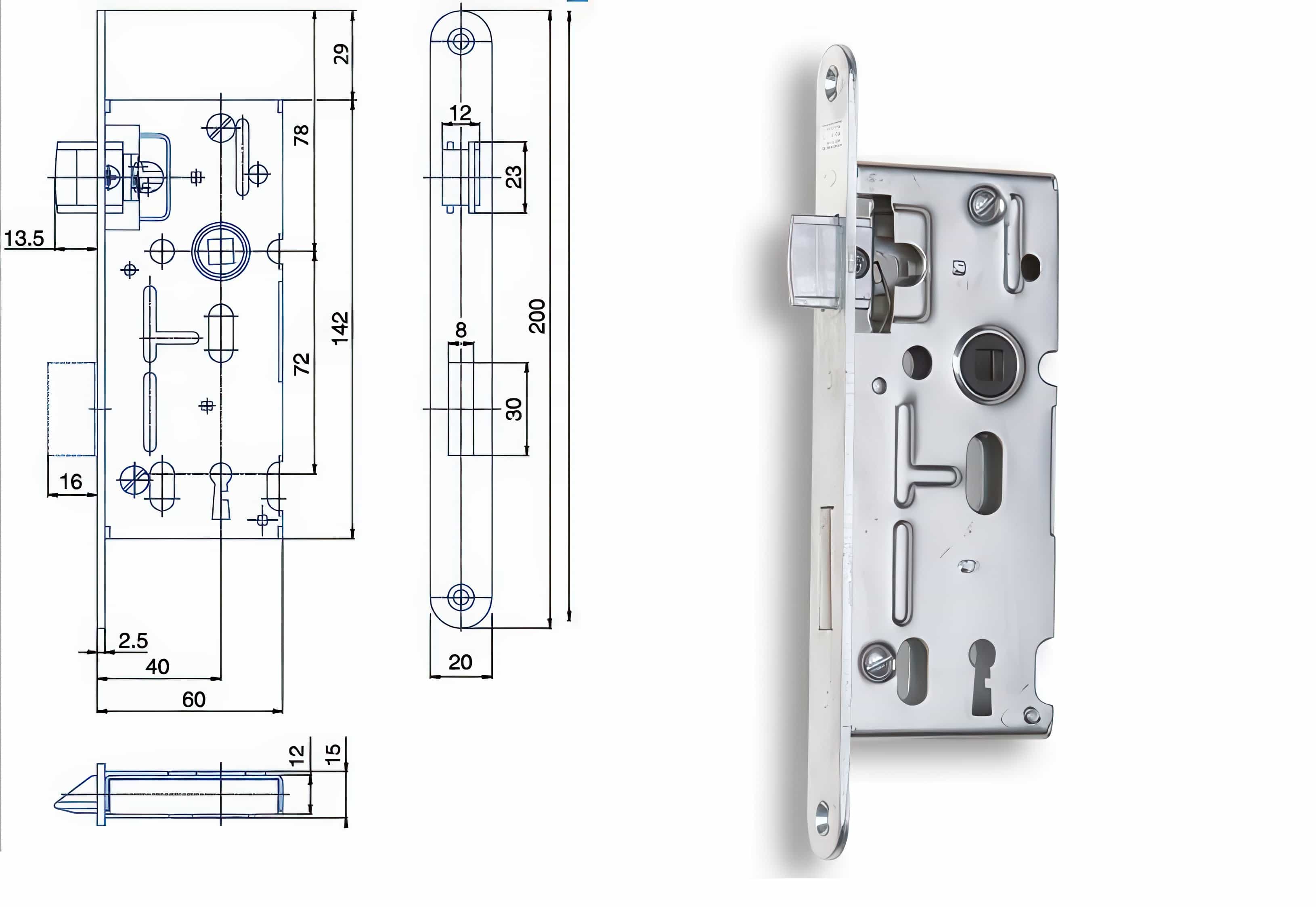 Zámečnický produkt Zámek HOBES K 104