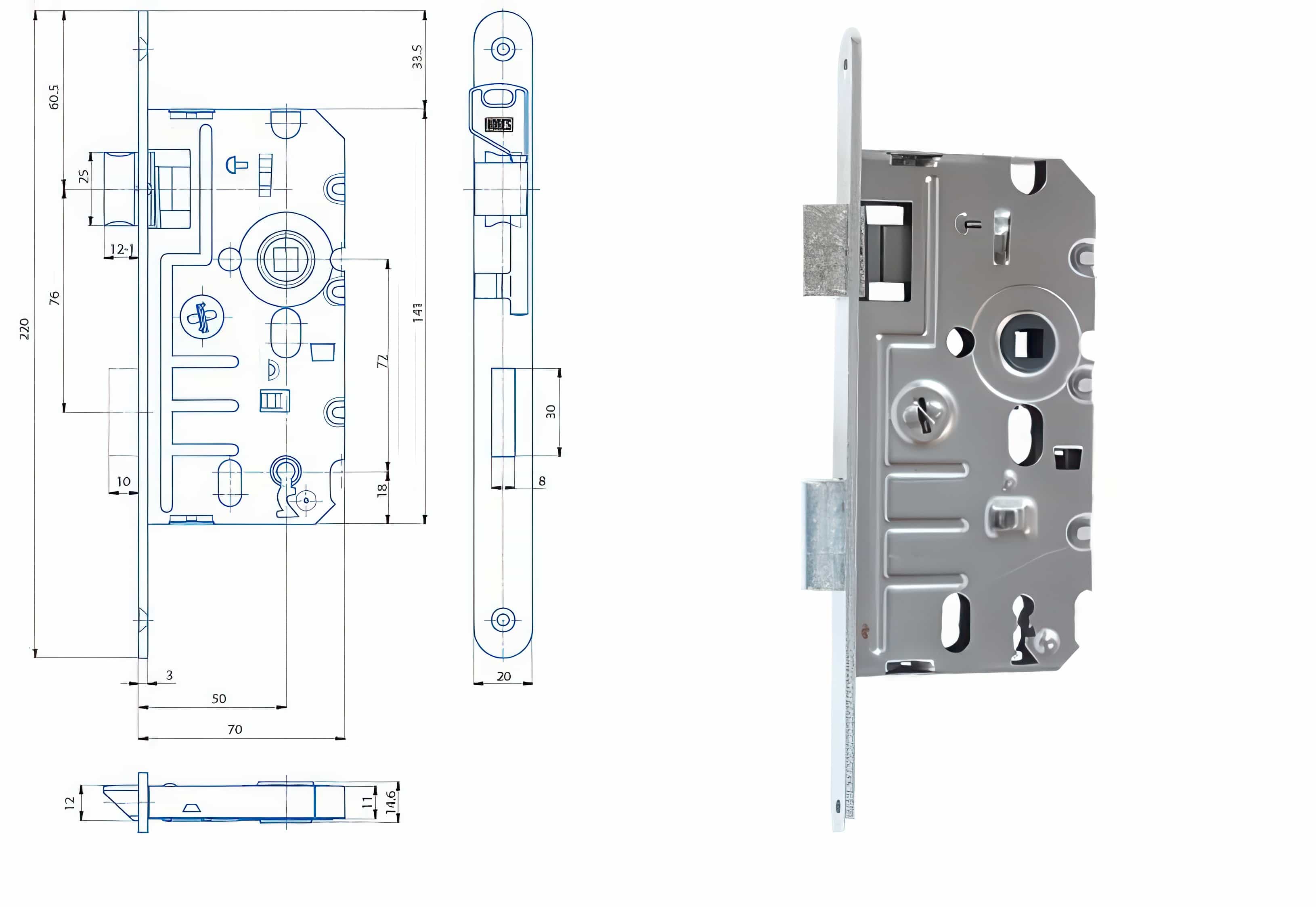 Zámečnický produkt Zámek HOBES K 240 P