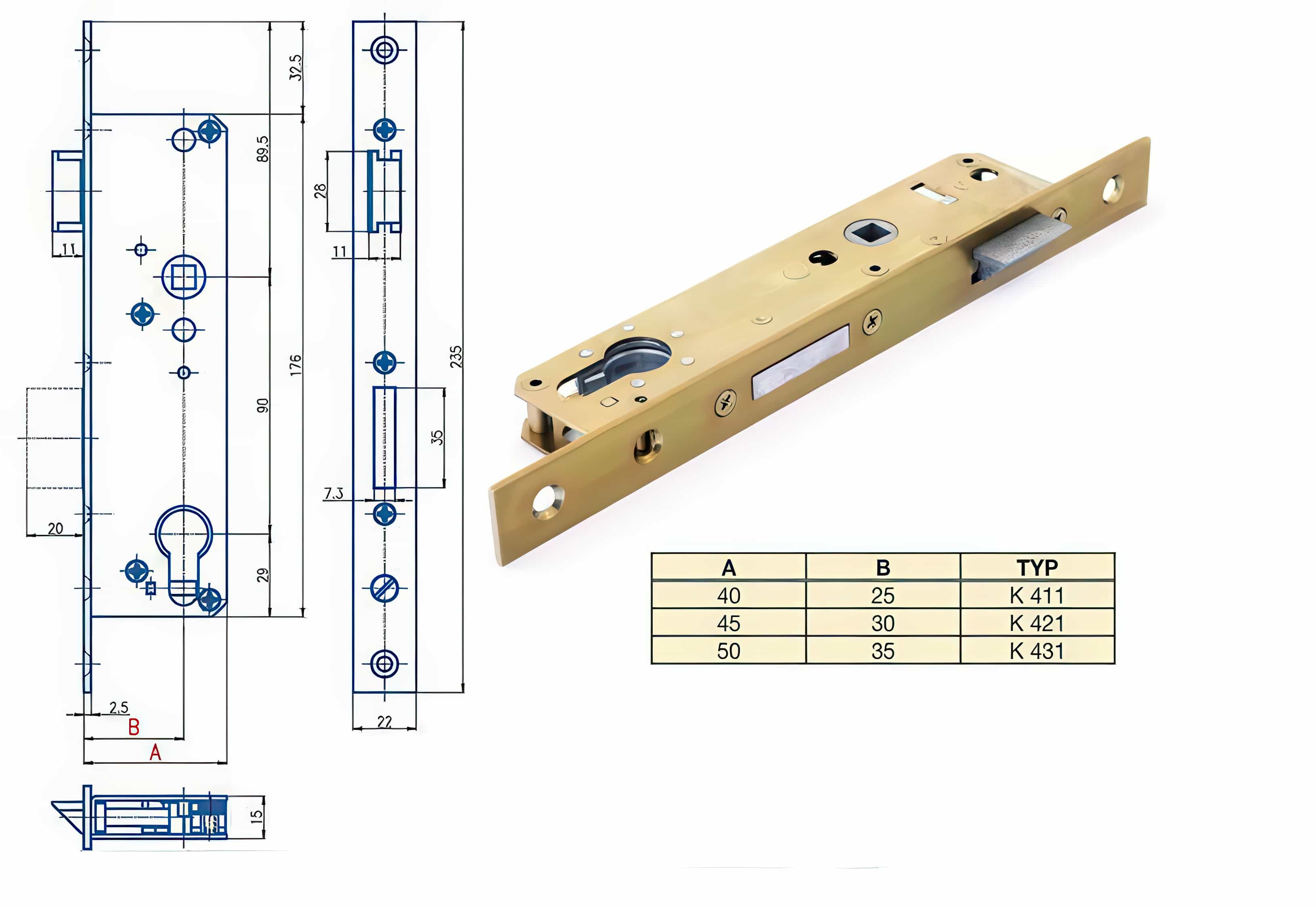 Zámečnický produkt Zámek HOBES K 421