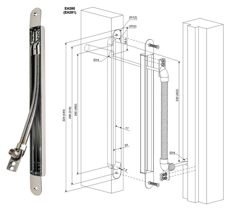 Zámečnický produkt Kabelová průchodka EA280/23 - ASSA ABLOY