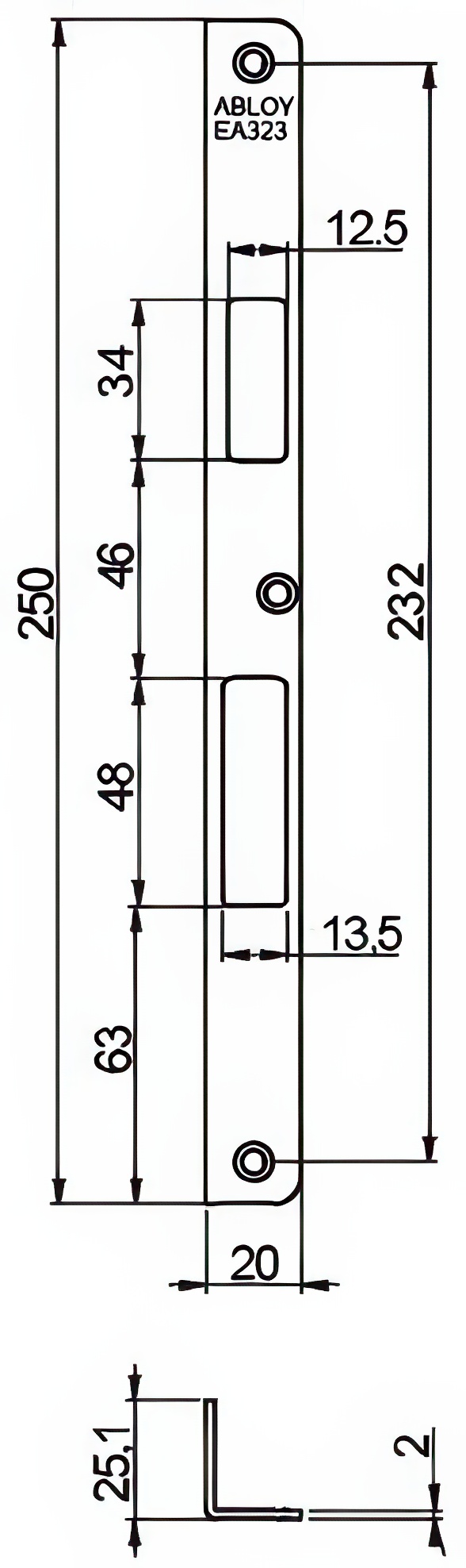 PROTIPLECH EA323 levý - ASSA ABLOY