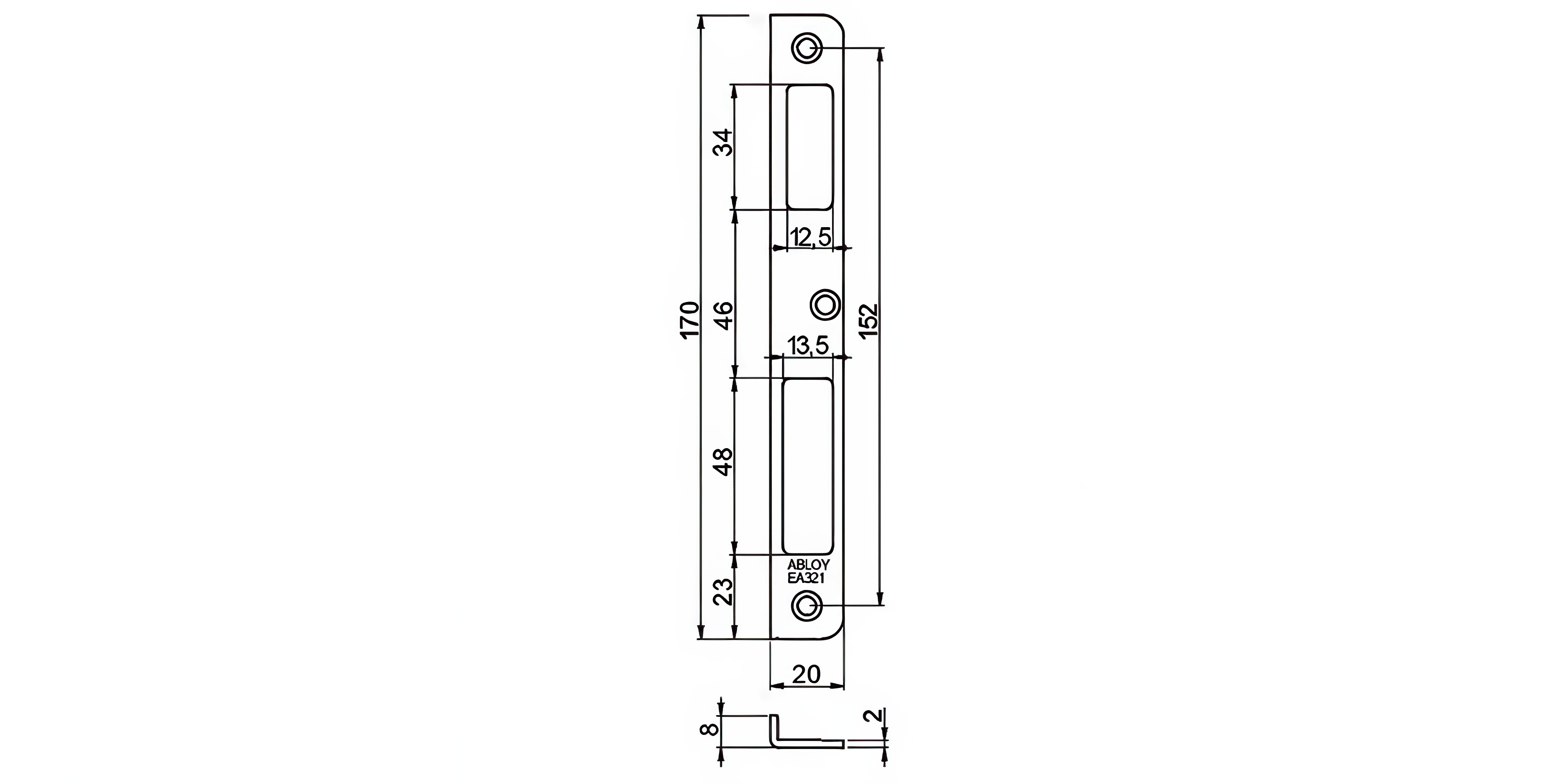 PROTIPLECH EA321 levý - ASSA ABLOY
