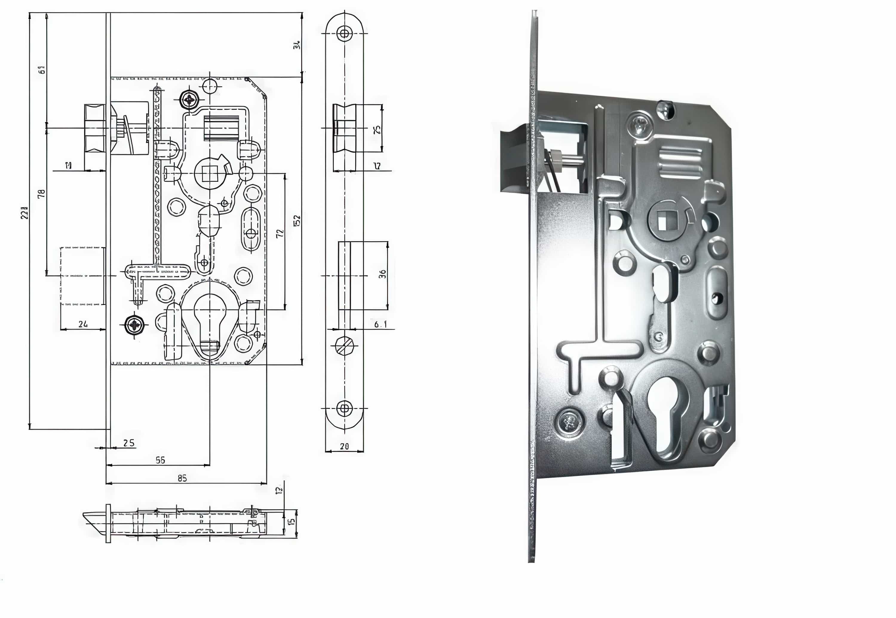 Zámečnický produkt Zámek HOBES K 136
