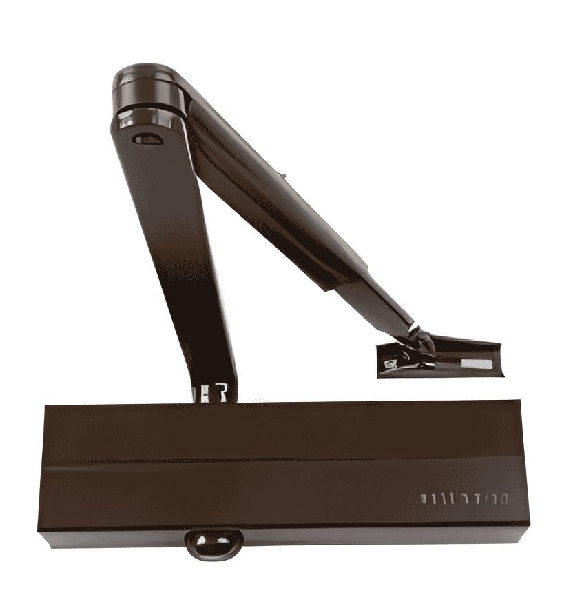 Zámečnický produkt Dveřní zavírač FAB DC 140 s lomeným ramínkem hnědý