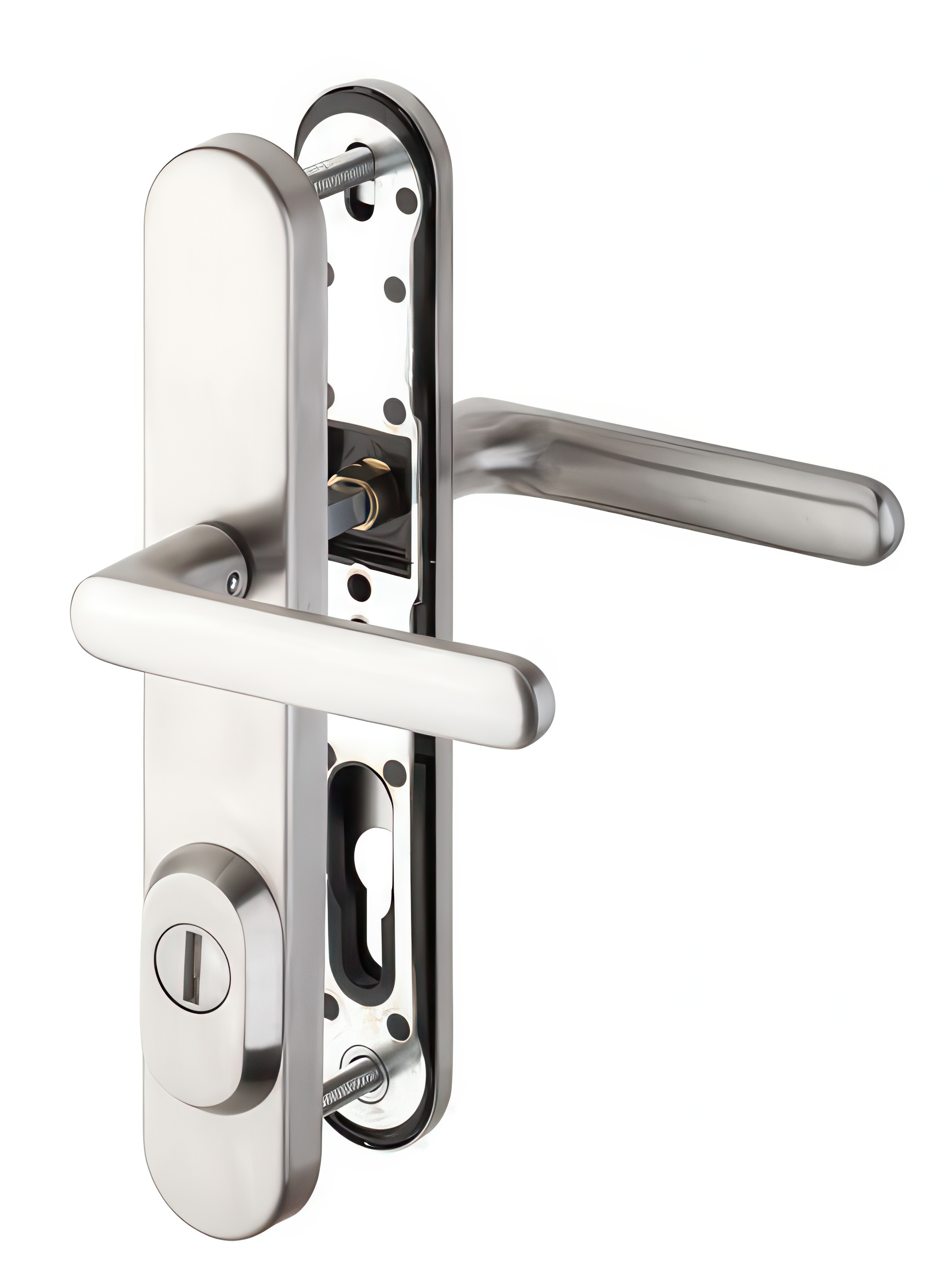 Bezpečnostní kování Rostex R4/72 Oblé EXCLUSIVE titan matný