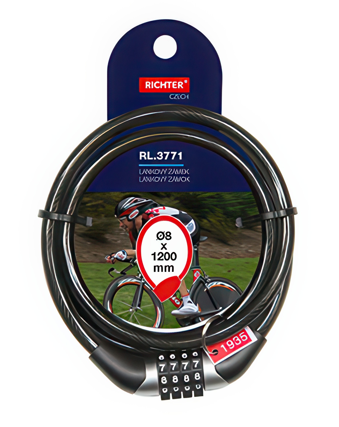 Zámečnický produkt Kódový lankový zámek RL.3771.8x1200.CRN - RICHTER CZECH