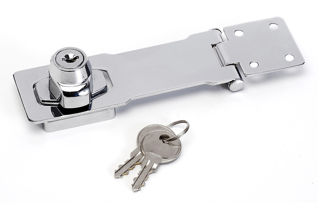 Uzamykatelná chromovaná petlice 76 mm