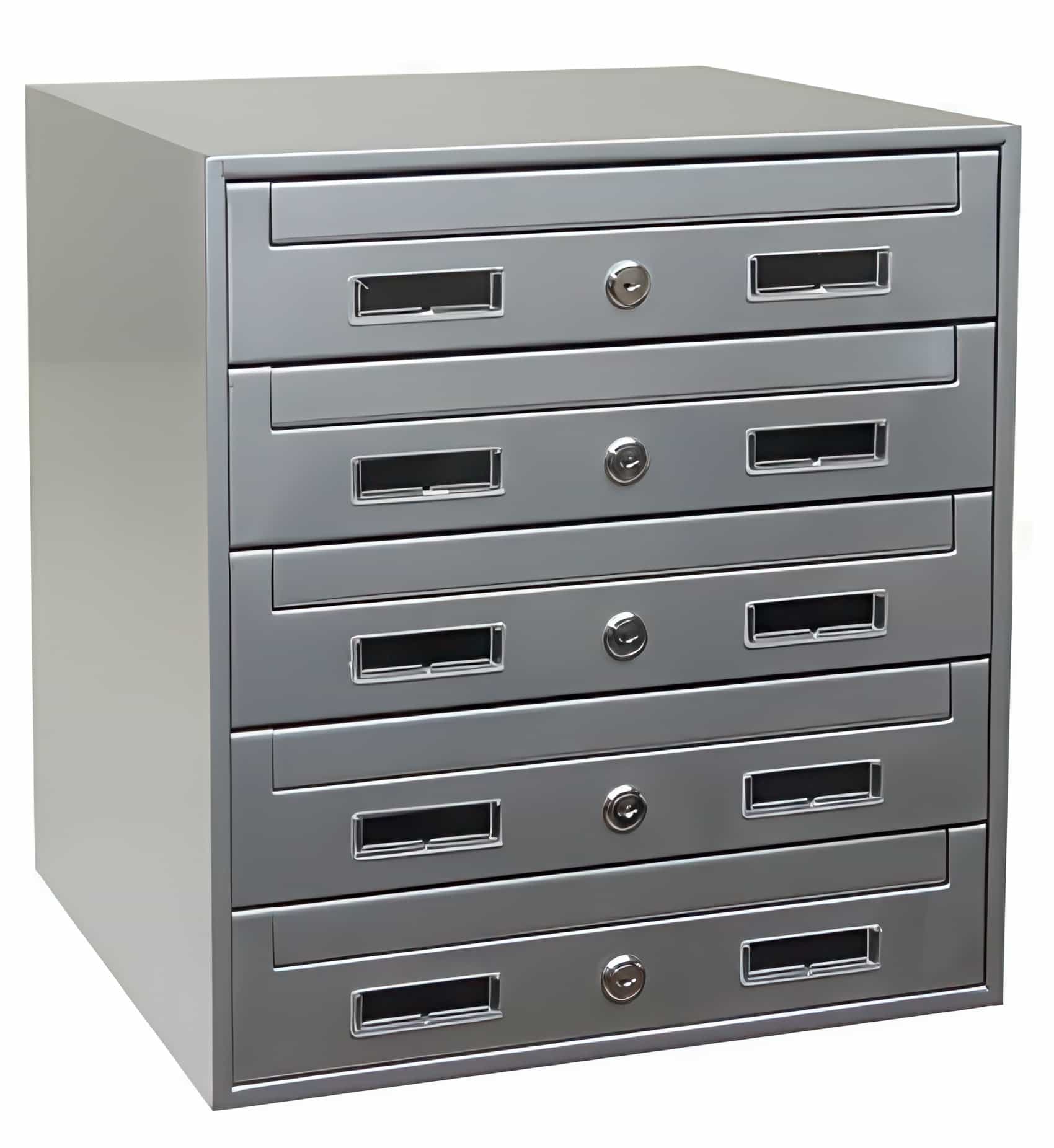 Poštovní schránka Hotová sestava ocelových schránek BK.02-5.S - RICHTER CZECH