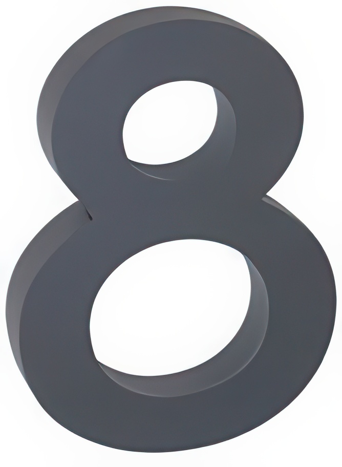 Zámečnický produkt Hliníkové domovní 3D číslo RN.100LV.8.AL.AM.3D - RICHTER CZECH