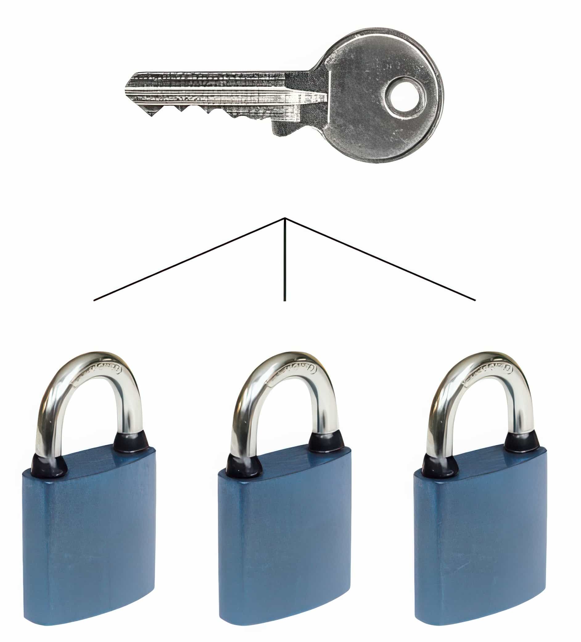 Visací zámek Set 3 ks visacích zámků RICHTER RV.OVAL.38.SET3 - RICHTER CZECH