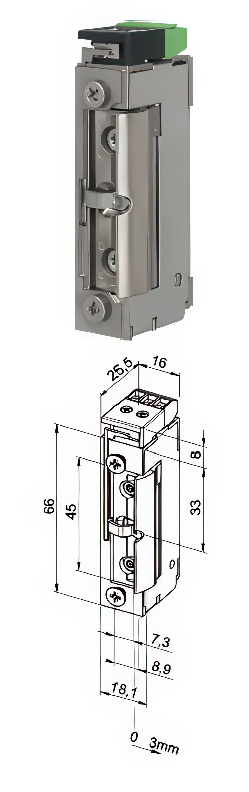 Effeff 118F, A71 požární Elektrický otvírač Assa Abloy