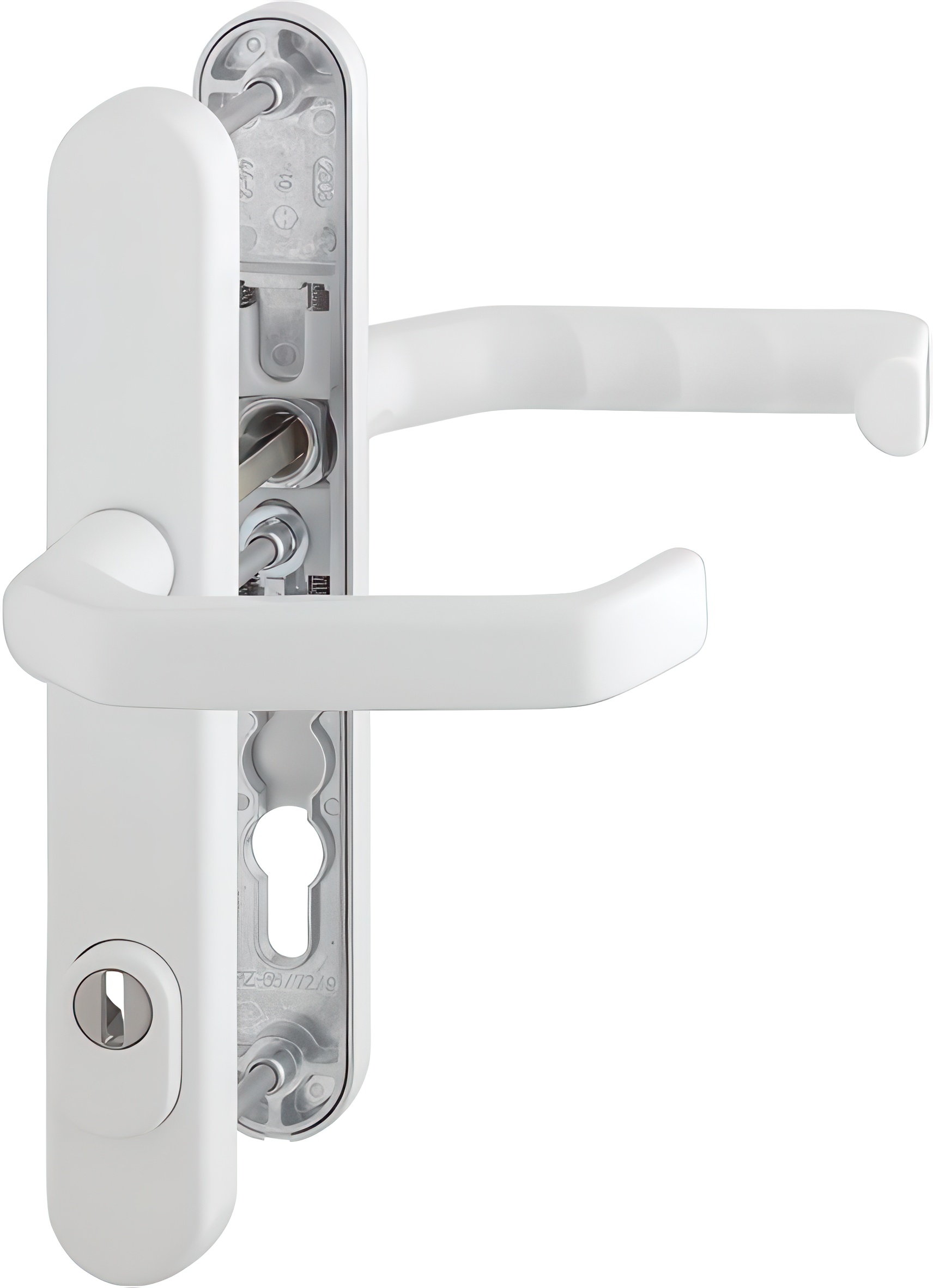 Bezpečnostní kování HOPPE LIVERPOOL Klika-Klika běžně bílá s překrytím vložky