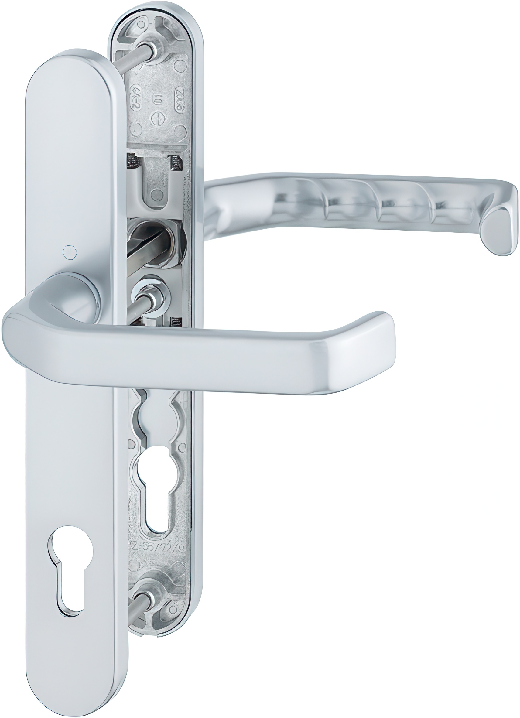 Bezpečnostní kování HOPPE LIVERPOOL Klika-Klika stříbrný hliník