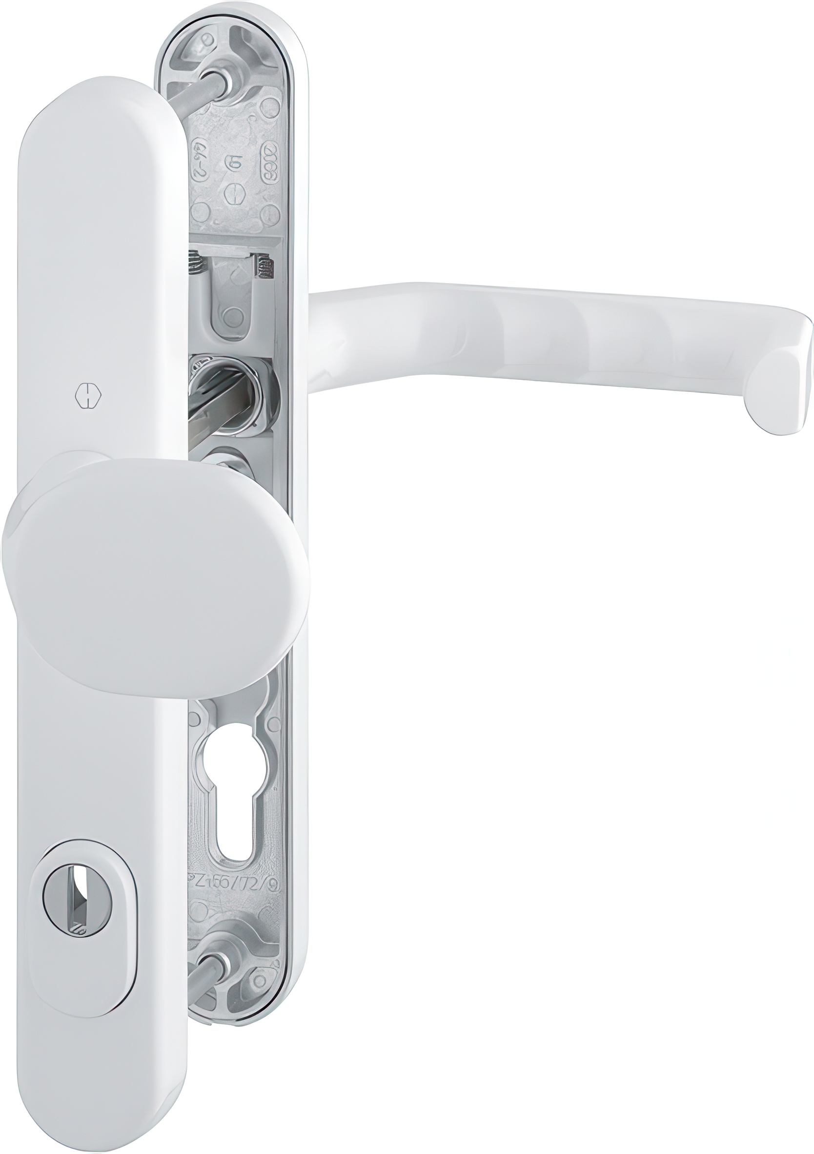 Bezpečnostní kování HOPPE LIVERPOOL Klika-Knoflík běžná bílá s překrytím vložky