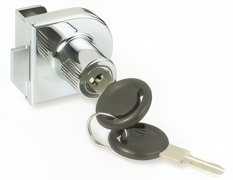 Zámečnický produkt SISO zámek na sklo 918 Chrom